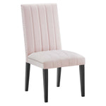Catalyst Performance Velvet Dining Side Chairs Set of 2 in Pink