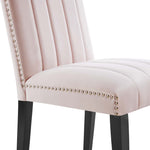 Catalyst Performance Velvet Dining Side Chairs Set of 2 in Pink