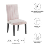 Catalyst Performance Velvet Dining Side Chairs Set of 2 in Pink