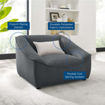 Comprise 2-Piece Living Room Set in Charcoal