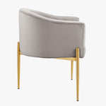 Savour Tufted Performance Velvet Accent Chairs Set of 2 in Light Gray