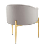 Savour Tufted Performance Velvet Accent Chairs Set of 2 in Light Gray