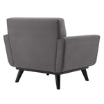 Engage Channel Tufted Performance Velvet Armchair in Gray