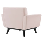 Engage Channel Tufted Performance Velvet Armchair in Pink