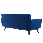 Engage Channel Tufted Performance Velvet Loveseat in Navy