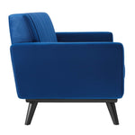 Engage Channel Tufted Performance Velvet Loveseat in Navy