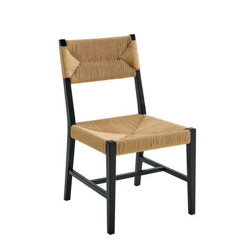 Bodie Wood Dining Chair in Black Natural