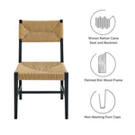 Bodie Wood Dining Chair in Black Natural