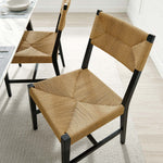 Bodie Wood Dining Chair in Black Natural