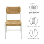 Bodie Wood Dining Chair in White Natural
