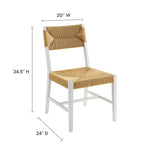 Bodie Wood Dining Chair in White Natural