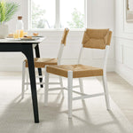 Bodie Wood Dining Chair in White Natural