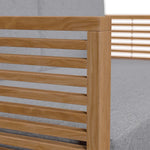 Carlsbad Teak Wood Outdoor Patio Loveseat in Natural Gray