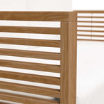 Carlsbad Teak Wood Outdoor Patio Loveseat in Natural White
