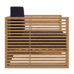 Carlsbad Teak Wood Outdoor Patio Armchair in Natural Navy