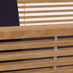 Carlsbad Teak Wood Outdoor Patio Armchair in Natural Navy