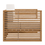 Carlsbad Teak Wood Outdoor Patio Armchair in Natural White