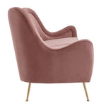 Cheshire Channel Tufted Performance Velvet Sofa in Dusty Rose