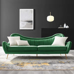 Cheshire Channel Tufted Performance Velvet Sofa in Emerald