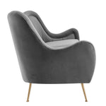 Cheshire Channel Tufted Performance Velvet Sofa in Gray