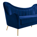 Cheshire Channel Tufted Performance Velvet Sofa in Navy