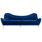 Cheshire Channel Tufted Performance Velvet Sofa in Navy