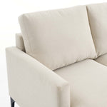 Evermore Right-Facing Upholstered Fabric Sectional Sofa in Beige
