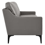Corland Leather Sofa in Gray
