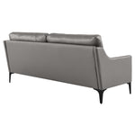 Corland Leather Sofa in Gray
