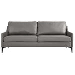 Corland Leather Sofa in Gray