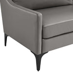 Corland Leather Sofa in Gray