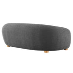 Abundant Boucle Upholstered Fabric Sofa in Charcoal