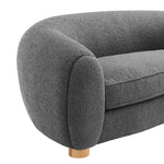 Abundant Boucle Upholstered Fabric Sofa in Charcoal