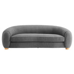 Abundant Boucle Upholstered Fabric Sofa in Charcoal