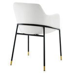 Jovi Performance Velvet Dining Armchair Set of 2 in Black White