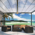 Corona 7 Piece Outdoor Patio Sectional Set in Espresso Mocha