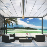 Corona 7 Piece Outdoor Patio Sectional Set in Espresso White