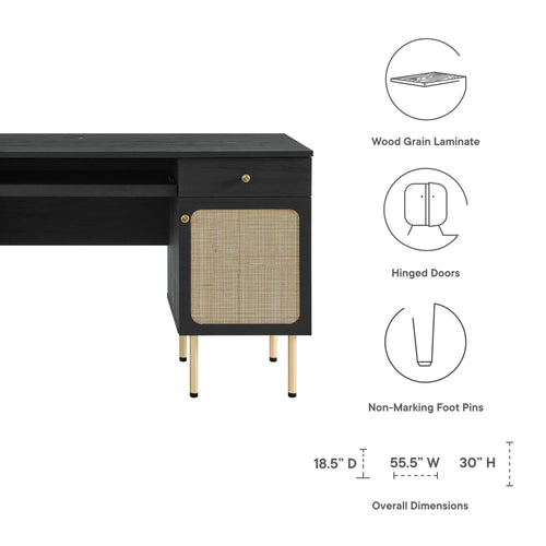 Chaucer Office Desk in Black