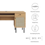 Chaucer Office Desk in Oak