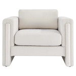 Visible Boucle Fabric Armchair in Ivory