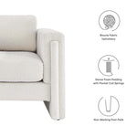 Visible Boucle Fabric Armchair in Ivory