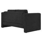 Visible Boucle Fabric Loveseat in Black