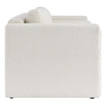 Visible Boucle Fabric Loveseat in Ivory