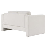 Visible Boucle Fabric Loveseat in Ivory