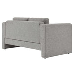 Visible Boucle Fabric Loveseat in Light Gray