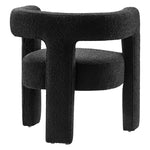 Kayla Boucle Upholstered Armchair in Black