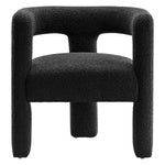 Kayla Boucle Upholstered Armchair in Black