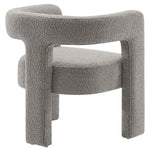 Kayla Boucle Upholstered Armchair in Light Gray