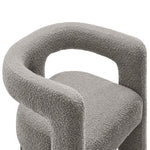 Kayla Boucle Upholstered Armchair in Light Gray