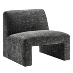 Amita Chenille Upholstered Accent Chair in Carbon Black